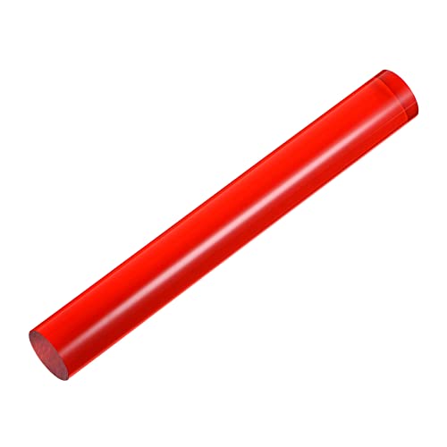 HARFINGTON Acrylic Clay Roller 8 Inch x 1 Inch Solid Non-Stick Plastic Round Tube Roller Polymer Clay Rod Fondant Rolling Pin for Shaping, Sculpting, Modeling DIY Crafts, Red - color: Red, size: 8 Inch x 1 Inch