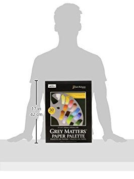 Jack Richeson Grey Matters Paper Palette, 12 by 16-Inch, 50 Sheets - JACK-100281 - color: Gray