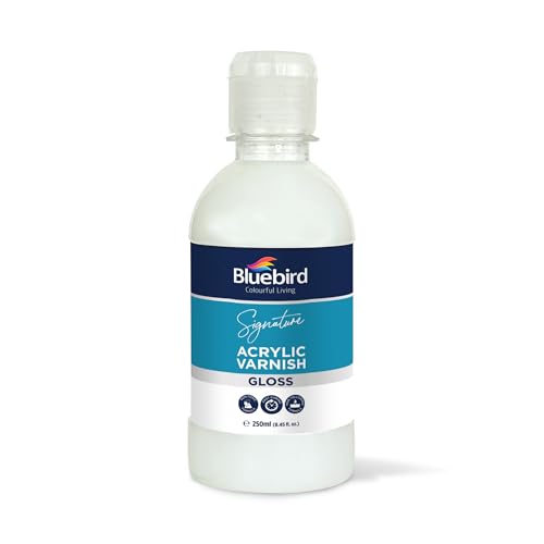 Bluebird Signature Gloss Varnish for Acrylic Painting, Non-Yellowing, Non-Toxic, Anti-Crazing, Gloss Varnish for Pro Artists, Hobby Painters & Kids (Gloss, 8.5 Fl Oz) - color: Gloss, size: 8.5 Fl Oz