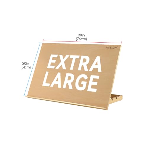 MEEDEN Extra Large(20"x 30") Wooden Tabletop Easel for Painting, 5-Position Adjustable Drawing & Sketching Board, Portable Beechwood Desktop Art Easel Stand for Adults, Artists, Beginners & Student - size: Extra Large（30 L * 20W）