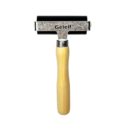 GELELF Smooth Peeling Brayer Roller - Wood Hand Roller Rollers Ink Roller Tape Roller for Gluing Taping Gel Printing Inking Block Printmaking Stamping Scrapbooks (#5: 3 Inch (8CM)) - color: #5: 3 Inch (8CM)