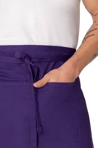 Chef Works Unisex Half Bistro Server Apron - color: Purple