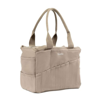 Soolla Studio Bag: Art Supply Storage Organizer & Pottery Tool Bag, Washable Tote, Yarn Bag, Crochet, 30 Pockets, 15+ Colors - color: Graphite