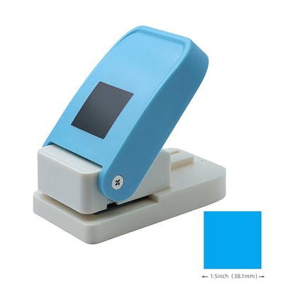 1.5 inch Square Punch Craft Lever Punch Handmade Paper Punch for Crafting Scrapbooking Cards,DIY Cards Making 1.5X1.5 inch Equilateral Square Colour By Random - color: W25-1.5LP Square