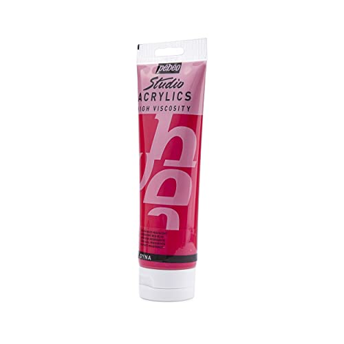 Pebeo Studio Acrylics High Viscosity, Fine Acrylic, 250 ml - Iridescent Red Blue - color: Iridescent Red Blue, size: 8.45 Fl Oz (Pack of 1)