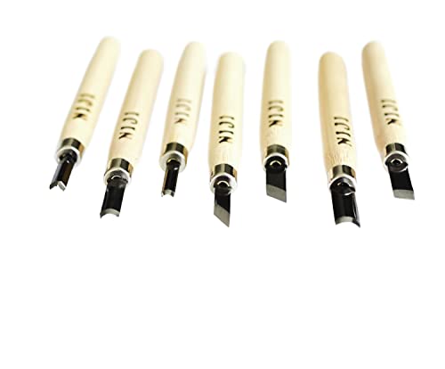 Niji Yasutomo Wood and Linoleum Cutting Set, Set of 7