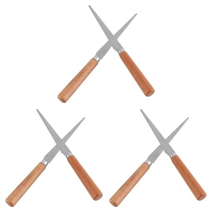 COHEALI 6Pcs Fettling Knife for Clay Pottery Handle Carving Art Tool Set with Stainless Steel Blades Ceramic Trimming and Sculpture Detailing for Pottery Clay Modeling Woodworking