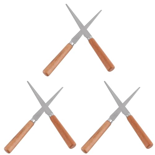 COHEALI 6Pcs Fettling Knife for Clay Pottery Handle Carving Art Tool Set with Stainless Steel Blades Ceramic Trimming and Sculpture Detailing for Pottery Clay Modeling Woodworking