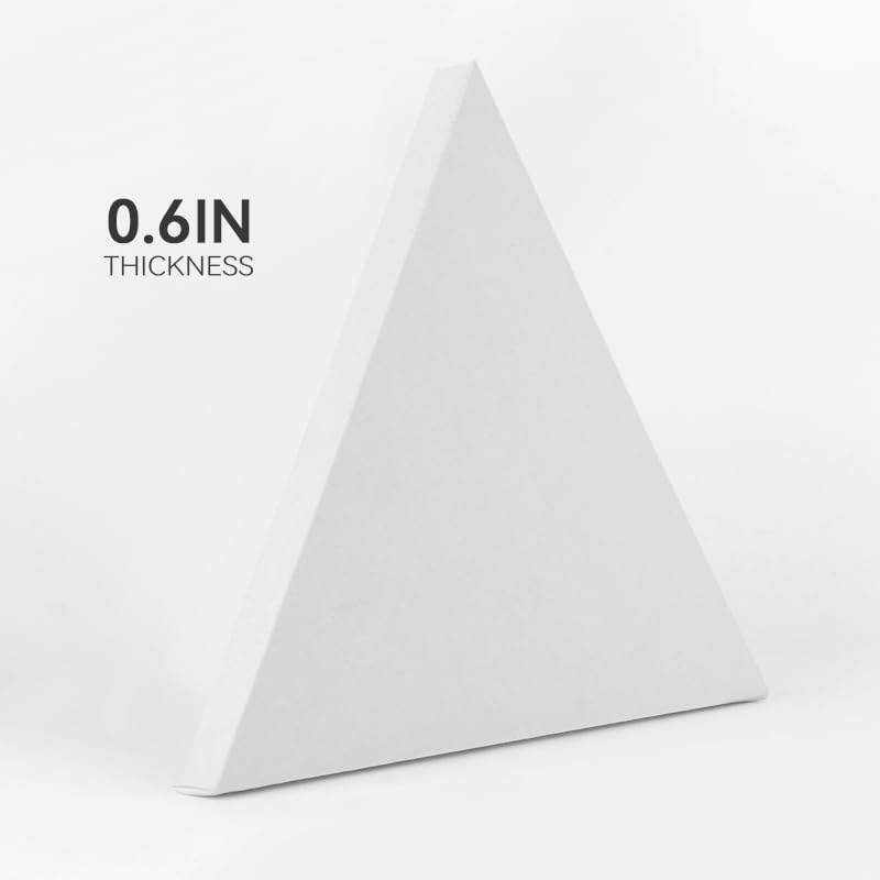 TRANSON 3 Sizes Triangle Shaped Stretched Canvas Primed Ready for Painting - size: Triangle 3PCS