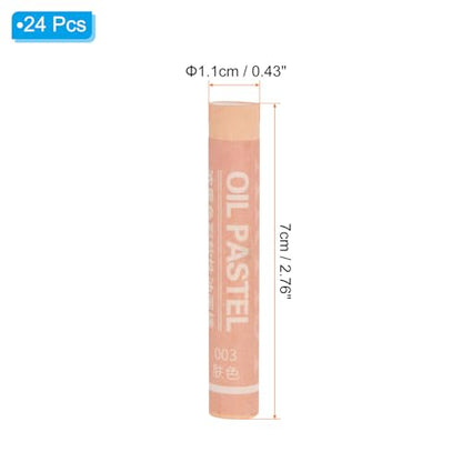 PATIKIL Skin Tone Oil Pastels, 24Pcs Soft Oil Crayons Creamy Pastels Stick Art Supplies for Art Painting Drawing Blending Graffiti for Artists Beginners - color: Skin Tone