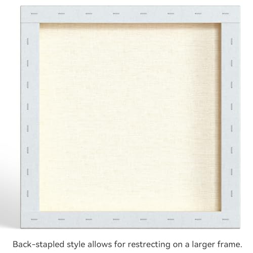 PHOENIX 18x18 Inch 2 Pack Gallery Canvas - 1.5 in Thick Large Square Canvases for Painting - Deep Edge 100% Cotton 11 Oz. Gesso Primed White Blank Professional Canvas Oil & Acrylic Paints - size: 18"x18", style: Gallery