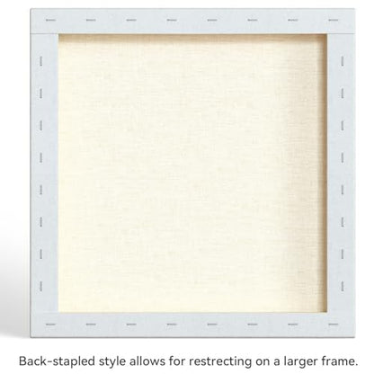 PHOENIX 18x18 Inch 2 Pack Gallery Canvas - 1.5 in Thick Large Square Canvases for Painting - Deep Edge 100% Cotton 11 Oz. Gesso Primed White Blank Professional Canvas Oil & Acrylic Paints - size: 18"x18", style: Gallery