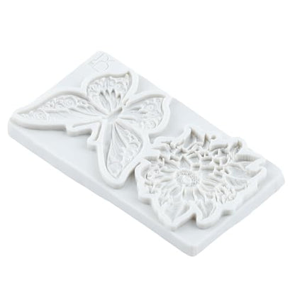 Butterfly Flower Polymer Clay Molds Butterfly Floral Silicone Mold - color: Style F