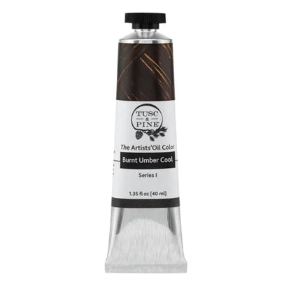 Tusc & Pine Artist Oil Paint - Burnt Umber Cool, 40 ml, Non-Yellowing, Rich & Creamy Consistency, Maximum Pigment Load, Small Batch Milled Oil Paints Made in the USA - color: Burnt Umber Cool, size: 1.35 Fl Oz (Pack of 1)