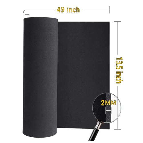 3-Pack 2mm Thick Black Eva Foam Cosplay Sheets roll, 13.5" x 49" Premium eva Craft Foam for Cosplay Costume by MEARCOOH - color: 3PCS:Black, size: Thickness-2mm