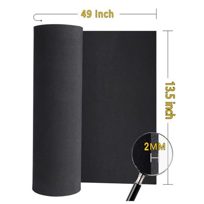 3-Pack 2mm Thick Black Eva Foam Cosplay Sheets roll, 13.5" x 49" Premium eva Craft Foam for Cosplay Costume by MEARCOOH - color: 3PCS:Black, size: Thickness-2mm