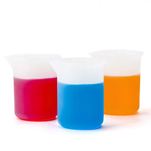 Gartful 100ml Silicone Measuring Cups for Resin Mixing, 6PCS Mixing Cups for Epoxy Resin, Jewelry Casting Molds, Acrylic Paint, Reusable Non-stick Pouring Tools - size: Small-100ml*6