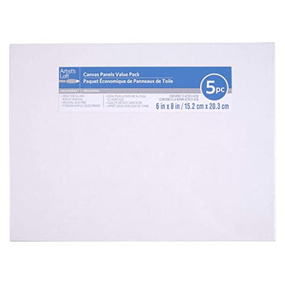 Artist's Loft Value Pack Canvas Panels, 6 Packs: 5 ct. (30 Total) Necessities - size: 6\ x 8\
