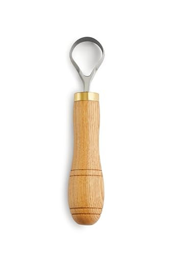Carving Scorp Knife | Round Carving Tool for Spoons, Bowls, and Cups | Spoon Bowl Carving Tools | for Beginners | Oak Wood Handle with Carbon Steel Blade (1'in full scorp) - style: 1'inch full scorp