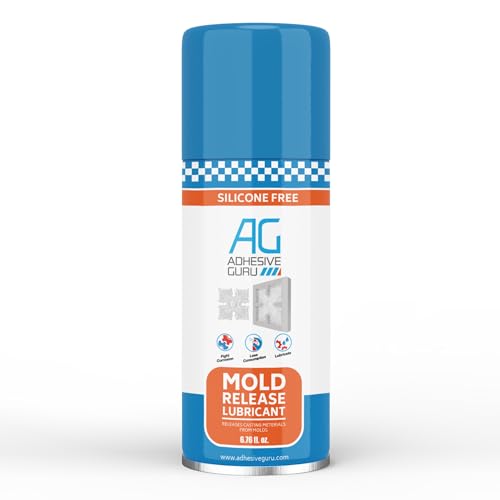 Adhesive Guru Non Silicone Epoxy Mold Release Spray (6.76 fl oz), Silicone-Free Release Agent Aerosol Spray for Epoxy Resin Molds, 1 Pack - color: 6.76 fl oz, size: 1 Pack