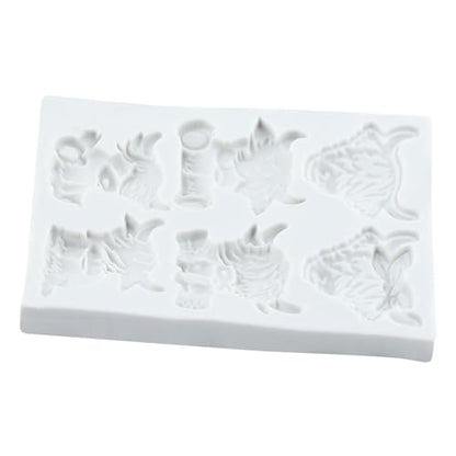 Scotch Cattle Polymer Clay Mold Highland Cow Silicone Molds | Animal Clay Mold DIY Crafts Air Dry Plaster Polymer Epoxy Resin Casting Jewelry Making