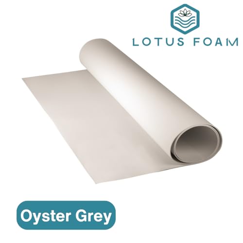 LotusFoam EVA Foam Sheet 3mm – 44"x 85" Craft Foam for Cosplay, Costumes & DIY, High Density 130 kg/m3, Heat Shapeable, Paintable, 35 Colors(Oyster Grey) - Oyster Grey - color: Oyster Grey