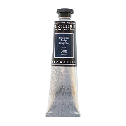 Sennelier Extra-Fine Artists' Acrylic, 60ml, Indigo S2, 2.02 Fl Oz (Pack of 1) - color: Indigo S2, size: 2 Fl Oz (Pack of 1)