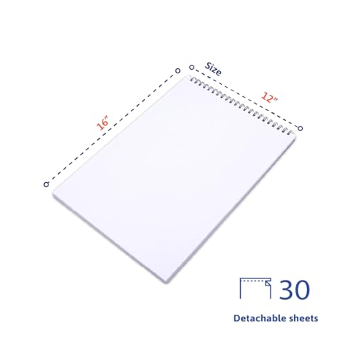 Pointer Art PRO Mixed Media Sketchbook, 140 lbs,Detachable Sheets, Acid-Free, White (11.7X 16.5) - size: 11.7X 16.5"