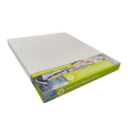 Artist's Loft 14" x 18" Level 3 Gallery Wrapped Heavy Duty Canvas - Archival Quality and Acid Free Cotton Canvas for Acrylic and Oil Paints - 1 Pack - size: 14 x 18