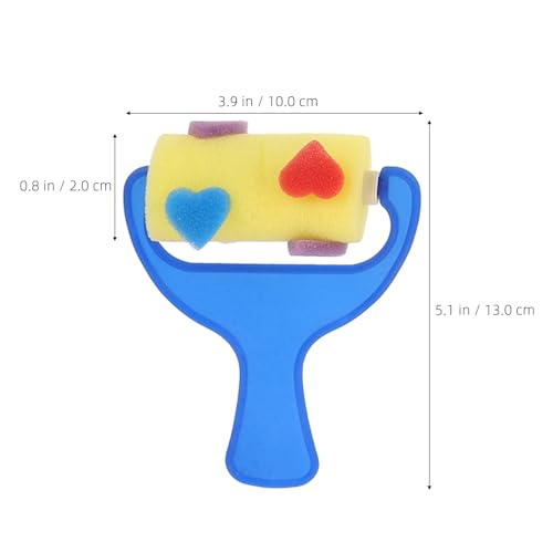 Garneck 8Pcs Sponge Painting Rollers for Kids: Paint Brushes Foam Stampers for Art Graffiti Washable Finger Painting Tools for Toddlers DIY Creative Art Supplies for Classroom Early Education Draw