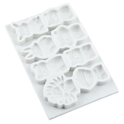 Animal Polymer Clay Mold Boho Tribal Animal Silicone Molds - color: Style C