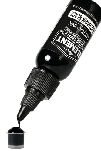 Element Tattoo Supply Black Tattoo Ink 1/2oz Bottle | Professional Black Ink - size: 1/2oz