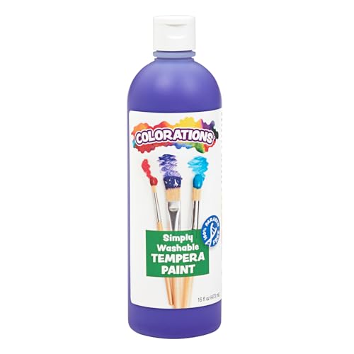 Colorations Paraben-Free Washable Tempera Paint for Kids, 16 oz Bottles - color: Purple