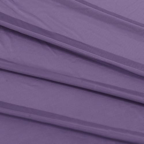 Manyshofu Lavender Mesh Fabric by The Yard 4-Way Stretch, 60 Wide (5 Yard) - color: Lavender, size: 5 Yard
