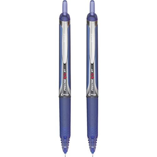 PILOT Precise V5 RT Rollerball Pens, Blue, Pack of 2 - color: Black, size: 2 Count (Pack of 1)