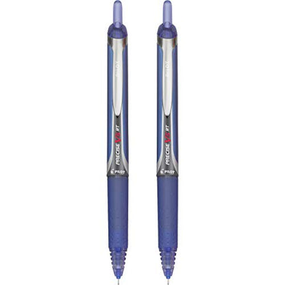 PILOT Precise V5 RT Rollerball Pens, Blue, Pack of 2 - color: Black, size: 2 Count (Pack of 1)