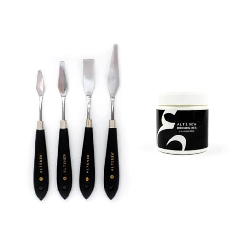 Altenew White Embossing Paste for Cards, Scrapbooking, Journaling, Palette Knife Set of 4 for Crafts and Mixed Media Projects