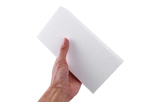 AMZQNART 4pcs 8x4x2in Craft Foam Blocks White for DIY Crafting and Model - size: 8×4×2in-4pcs