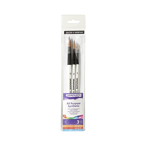 Daler Rowney Graduate Set of 3 Round Synthetic Brushes