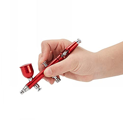 Dual-Action Airbrush Spray Gun Gravity Feed Airbrush Kit with 7cc 20cc 40cc 0.3mm for Makeup Nail Art Tattoo Cake Toy Model | 7/20/40cc cups included, Fine-to-broad coverage, Gravity feed, Ergonomic design,Multi-purpose for hobbies & crafts