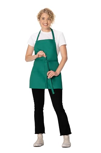Chef Works Unisex Three Pocket Apron - color: Kelly Green
