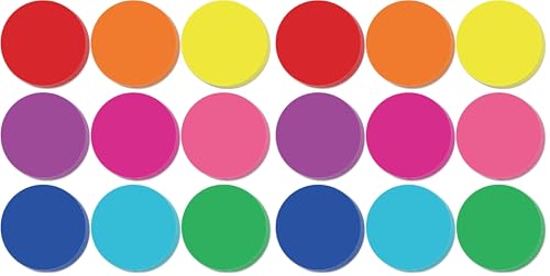 Geyee 108 Pcs Circle Cutouts Paper Bulletin Board Decorations Assorted Color Round Die Cut for Classroom Decor Teachers DIY Craft Office School Chalkboard Wall Decor(3.5 Inch) (Pack of 2) - size: 3.5 Inch (Pack of 2)