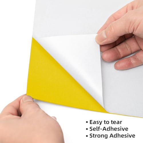 MEARCOOH Self Adhesive Foam Sheets, Yellow 9x12 Inch 2mm Sticky Eva Foam Paper for Crafts Cardmaking Photo Frames Classroom Scrapbooking Christmas Crafts (Yellow 10 Sheets) (Pack of 3) - color: Yellow Self-adhesive, size: 9X12in-2mm (Pack of 3)