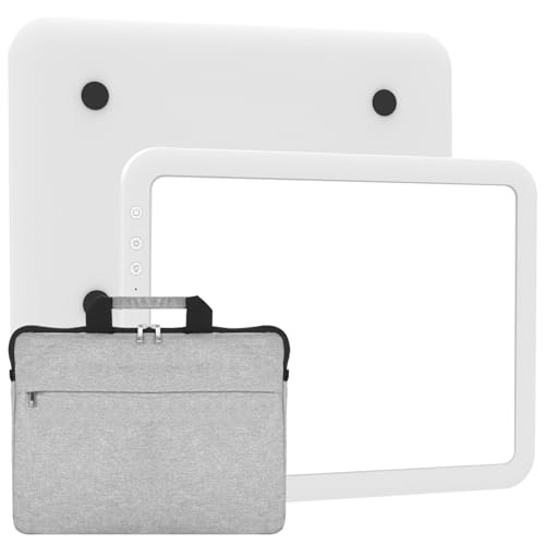 TOHETO A3 Rechargeable Led Super Bright Light Pad with Carry Bag for Weeding Vinyl, Portable Wireless 3500mAh Battery Light Board/Box for Tracing, Diamond Painting, Sketching & Drawing (White) - color: White, size: A3 with Bag