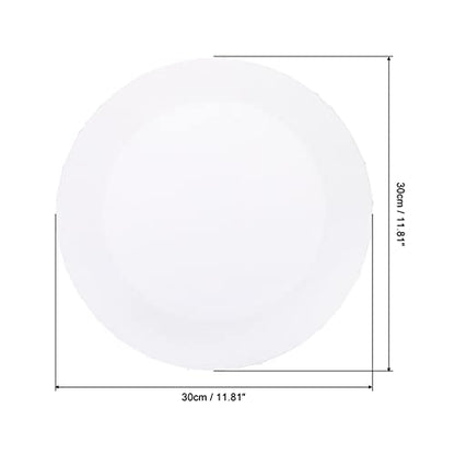 PATIKIL Paint Canvases Panel for Painting, 2 Pack 12x12 Inch Round Wood Frame Stretched Blank Art Board Panels for Acrylic, Oil, Tempera Painting, White - size: 12x12 Inch