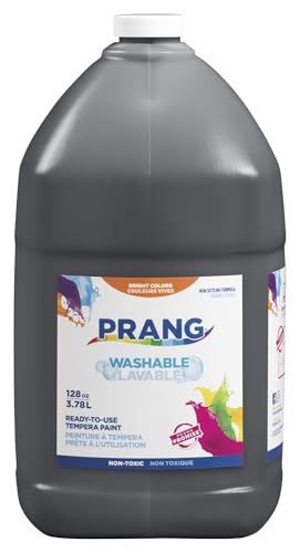 Prang Washable Tempera Paint, Black, 1 Gal., 1 Count - color: Black
