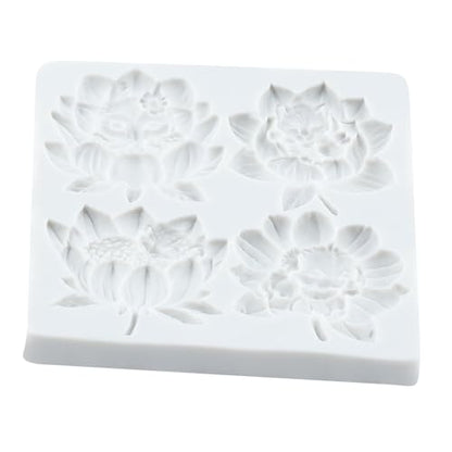 Animal Lotus Flower Polymer Clay Mold Cat Dog Owl Silicone Molds - color: Style B