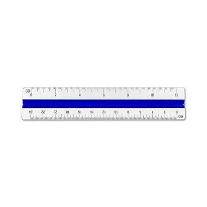 Alumicolor Aluminum Engineer Color-Coded Solid Drafting Scale, 4IN, Silver - size: 4IN, style: Engineer