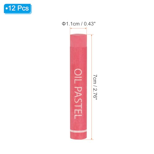 PATIKIL Red Plum Oil Pastels, 12Pcs Soft Oil Crayons Creamy Pastels Stick Art Supplies for Art Painting Drawing Blending Graffiti for Artists Beginners - color: Red Plum