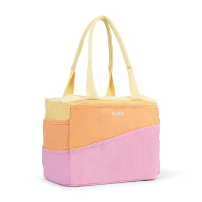 Soolla Studio Bag: Art Supply Storage Organizer & Pottery Tool Bag, Washable Tote, Yarn Bag, Crochet, 30 Pockets, 15+ Colors - color: Becca Sands
